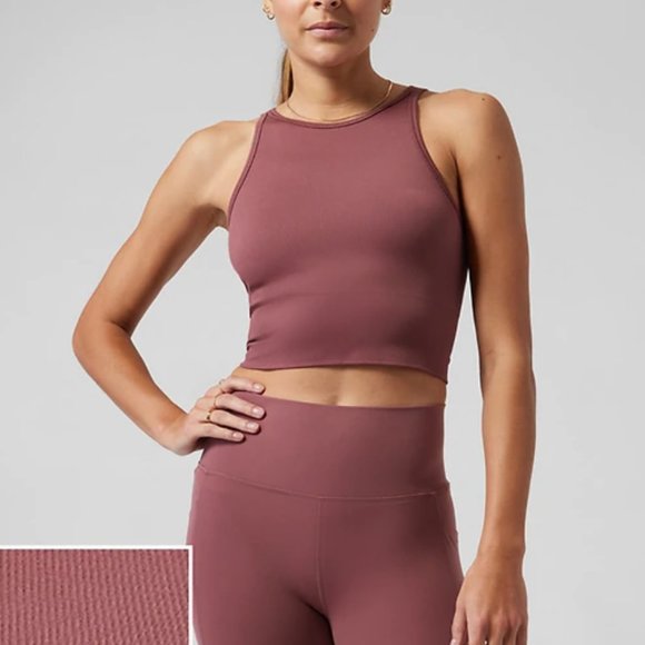 Athleta Tops - Aurora Seamless High Neck Crop Tank
